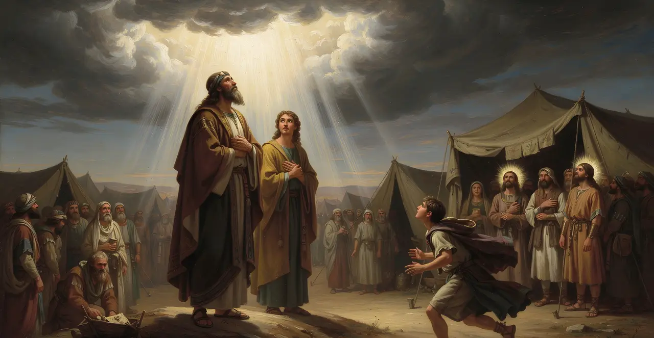 Numbers 11:25-27 — Numbers, oil painting · TruthPrints