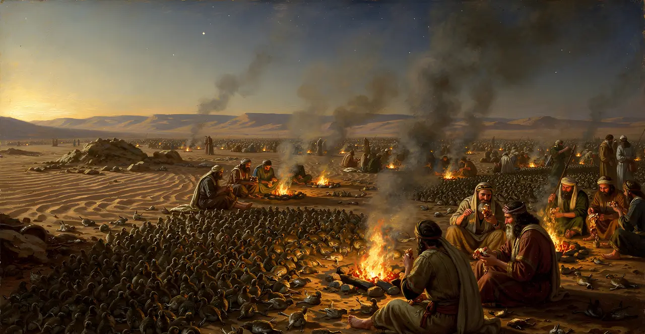 Numbers 11:32-35 — Numbers, oil painting · TruthPrints