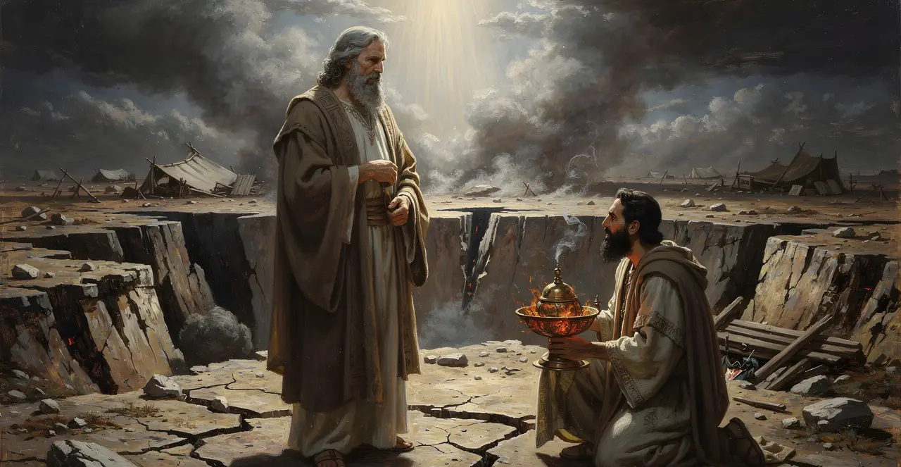Numbers 16:33-37 — Numbers, oil painting · TruthPrints