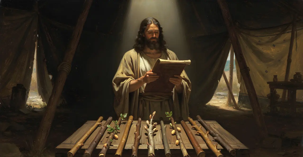 Numbers 17:5-7 — Numbers, oil painting · TruthPrints