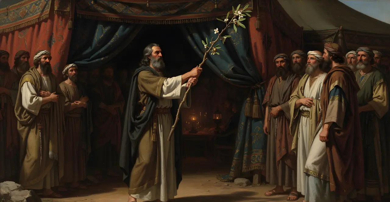 Numbers 17:8-11 — Numbers, oil painting · TruthPrints