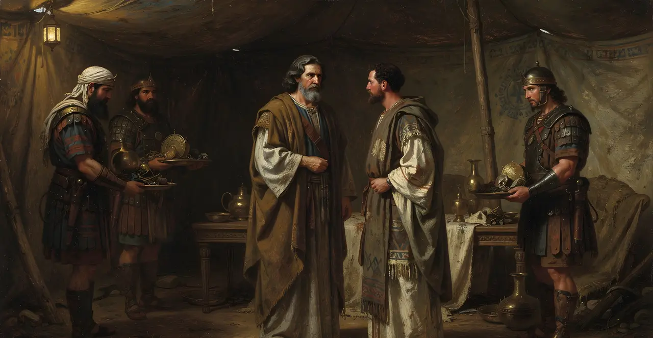 Numbers 31:43-48 — Numbers, oil painting · TruthPrints
