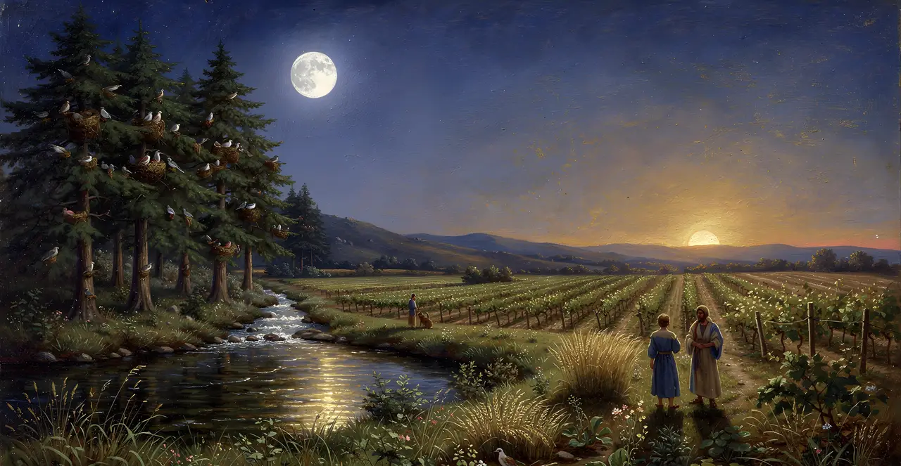 Psalm 104:14-19 — Psalms, oil painting · TruthPrints