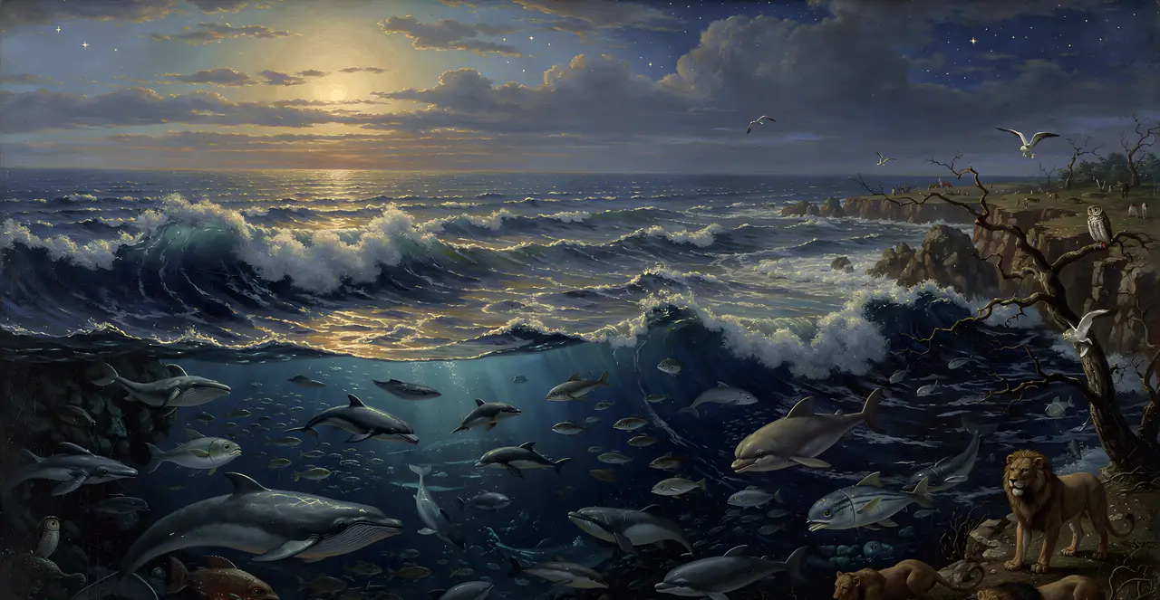 Psalm 104:20-26 — Psalms, oil painting · TruthPrints