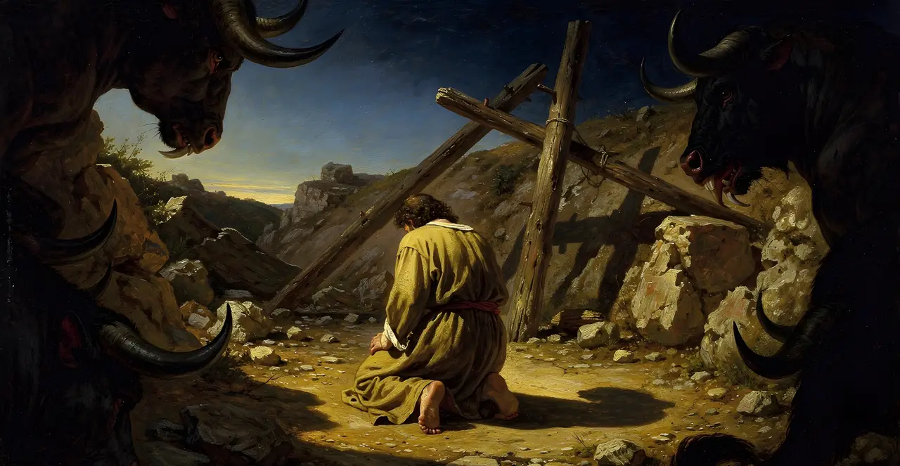 Psalm 22:12-17 — Psalms, oil painting · TruthPrints