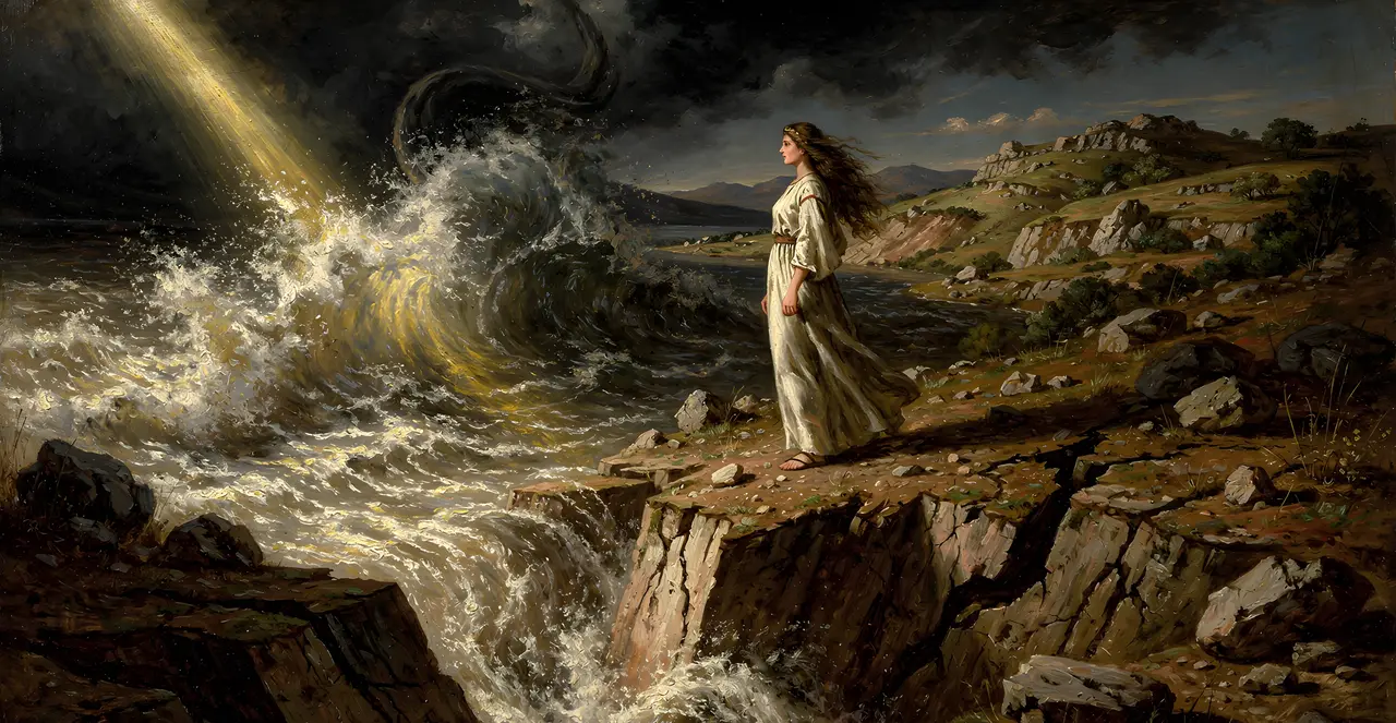 Revelation 12:15-17 — Revelation, oil painting · TruthPrints
