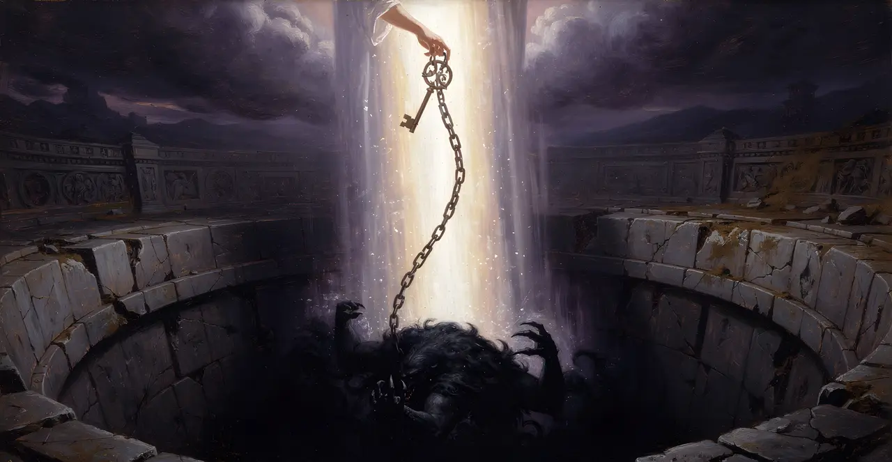 Revelation 20:1-3 — Revelation, oil painting · TruthPrints