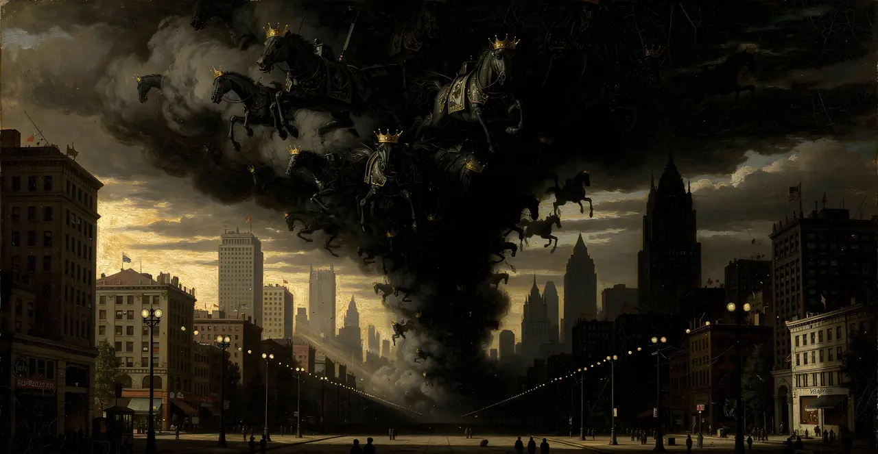 Revelation 9:7-11 — Revelation, oil painting · TruthPrints