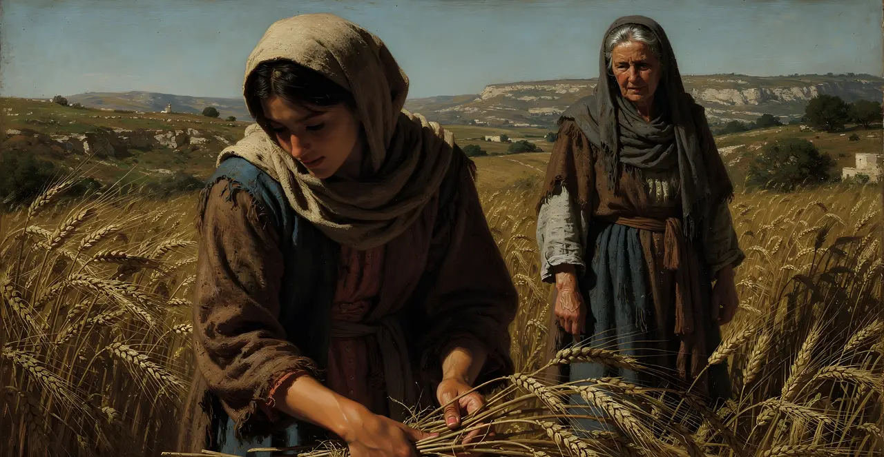 Ruth 2:1-3 — Ruth, oil painting · TruthPrints