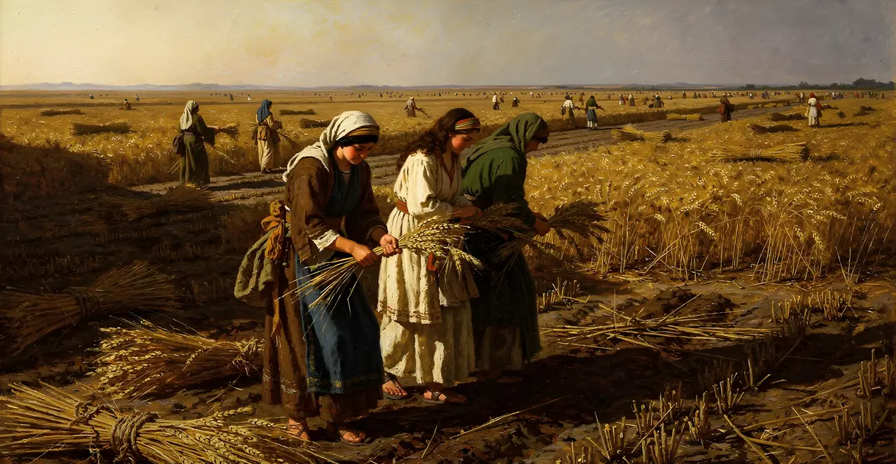 Ruth 2:22-23 — Ruth, oil painting · TruthPrints