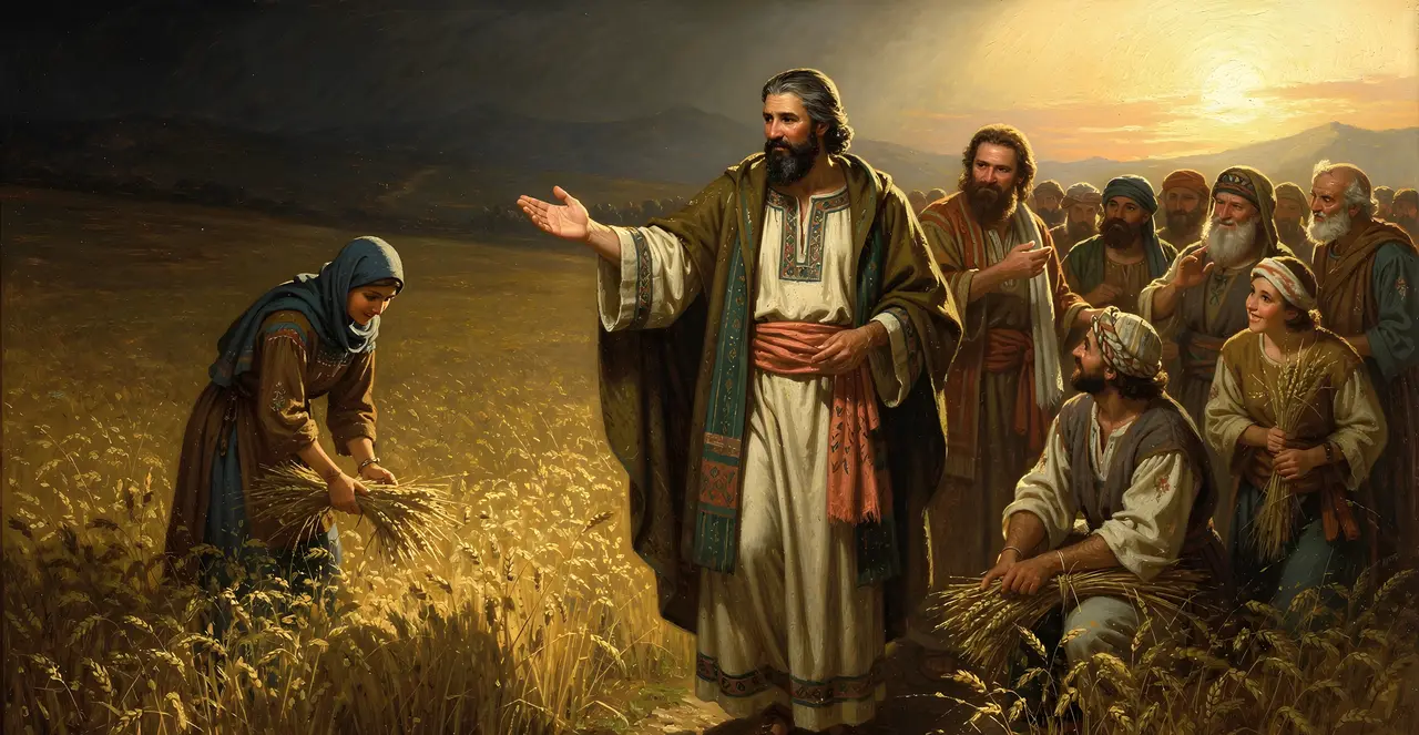 Ruth 2:4-7 — Ruth, oil painting · TruthPrints