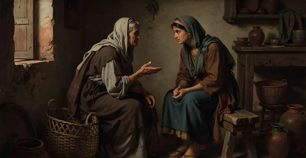 Ruth 3:1-4 — Ruth, oil painting · TruthPrints