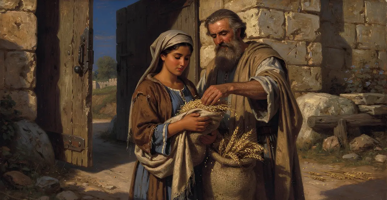 Ruth 3:15-18 — Ruth, oil painting · TruthPrints